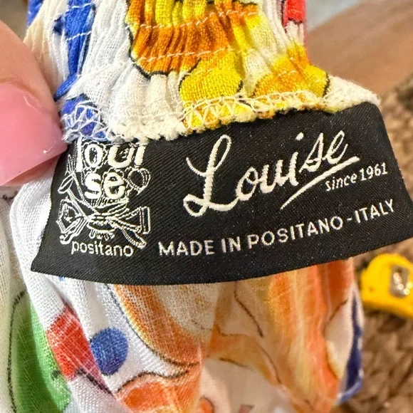 Louise Made in Italy 100% Linen Colorful Baroque Maxi Skirt Size M - Picture 7 of 7